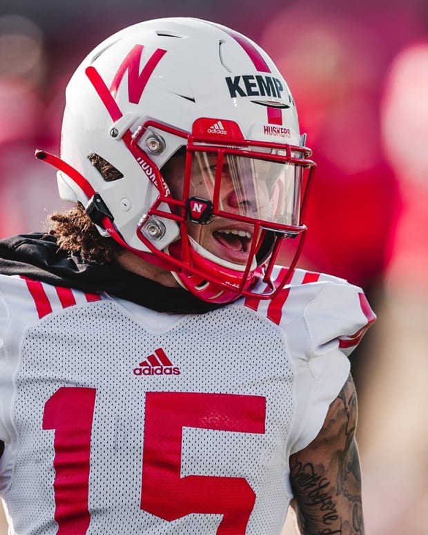 2023 Nebraska football spring practice Day 2 Billy Kemp cropped